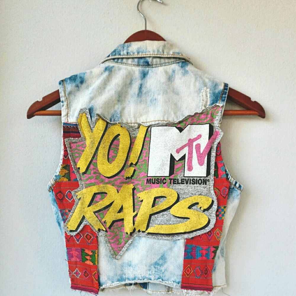 ***SOLD***Yo MTV Raps Upcycled Denim Vest